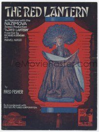 5h352 RED LANTERN sheet music '19 as featured with the Nazimova screen production, the title song!