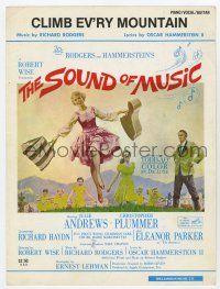 5h392 SOUND OF MUSIC sheet music '65 classic art of Julie Andrews, Climb Ev'ry Mountain!