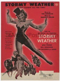 5h399 STORMY WEATHER sheet music '43 Lena Horne, Stormy Weather Keeps Rainin' All the Time!
