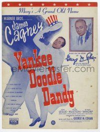 5h443 YANKEE DOODLE DANDY sheet music '42 James Cagney as George M. Cohan, Mary's a Grand Old Name!