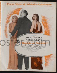 5h582 DOUBLE OR NOTHING English pressbook '37 Bing Crosby, wacky Martha Raye, Mary Carlisle