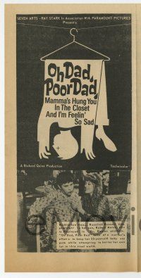 5h039 OH DAD, POOR DAD, MAMA'S HUNG YOU IN THE CLOSET & I'M FEELIN' SO SAD herald '67