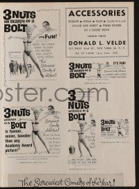5h453 3 NUTS IN SEARCH OF A BOLT pressbook '64 sexy Mamie Van Doren wearing tassles & little else!