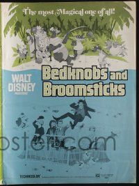 5h481 BEDKNOBS & BROOMSTICKS pressbook '71 Walt Disney, Angela Lansbury, great cartoon art!