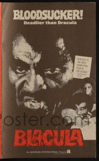 5h495 BLACULA pressbook '72 black vampire William Marshall is deadlier than Dracula, great images!