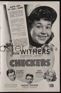 5h535 CHECKERS pressbook '38 Jane Withers, Stuart Erwin, Una Merkel, horse racing!