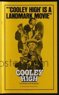 5h544 COOLEY HIGH pressbook '75 the student body was a chick named Veronica!