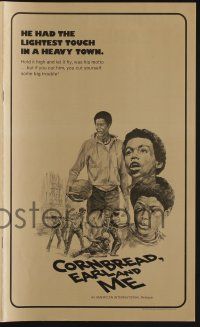 5h545 CORNBREAD, EARL & ME pressbook '75 basketball, young Laurence Fishburne's first role!
