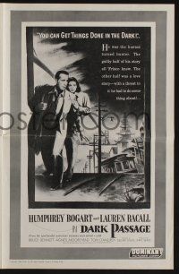 5h559 DARK PASSAGE pressbook R56 many great images of Humphrey Bogart & sexy Lauren Bacall!