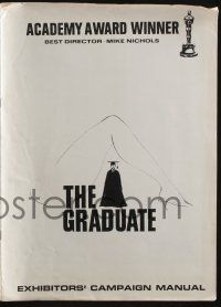 5h651 GRADUATE pressbook '68 classic art of Dustin Hoffman & Anne Bancroft's sexy leg!