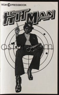 5h671 HIT MAN pressbook '73 Bernie Casey aims to please, classic blaxploitation image!