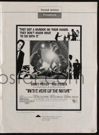 5h694 IN THE HEAT OF THE NIGHT pressbook '67 Sidney Poitier, Rod Steiger, Warren Oates, classic!