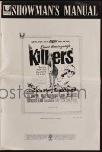 5h725 KILLERS pressbook '64 Don Siegel, Hemingway, Lee Marvin, sexy full-length Angie Dickinson!