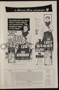 5h743 LEFT HANDED GUN pressbook '58 great images of Paul Newman as Billy the Kid!
