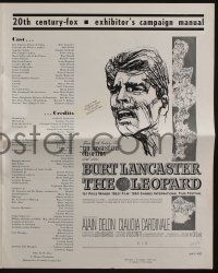 5h744 LEOPARD pressbook '63 Luchino Visconti's Il Gattopardo, cool art of Burt Lancaster!
