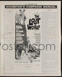 5h761 LOST WORLD pressbook '60 Michael Rennie battles dinosaurs in the Amazon Jungle!