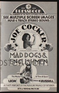 5h769 MAD DOGS & ENGLISHMEN pressbook '71 Joe Cocker & Leon Russell, rock 'n' roll!