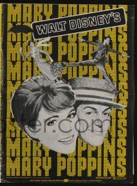 5h787 MARY POPPINS pressbook R73 Julie Andrews & Dick Van Dyke in Disney classic!