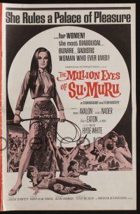 5h799 MILLION EYES OF SU-MURU pressbook '67 sexy Shirley Eaton rules a palace of pleasure!