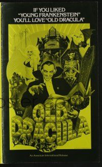 5h827 OLD DRACULA pressbook '75 Vampira, David Niven as the Count, Clive Donner, wacky horror art!
