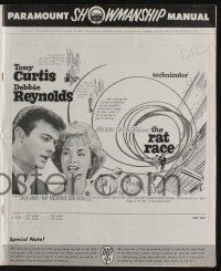5h855 RAT RACE pressbook '60 Debbie Reynolds & Tony Curtis will do anything to get to the top!