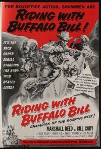 5h862 RIDING WITH BUFFALO BILL pressbook '54 Columbia serial starring the hero who really lived!