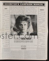 5h875 SANCTUARY pressbook '61 William Faulkner, art of sexy Lee Remick, the truth about Temple Drake