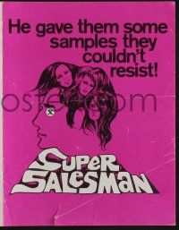5h925 SUPER SALESMAN pressbook '70s he gave them some sexy samples they couldn't resist!