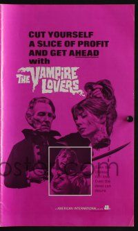 5h971 VAMPIRE LOVERS pressbook '70 Hammer, taste the deadly passion of the blood-nymphs if you dare