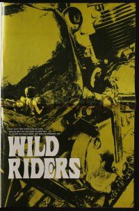 5h987 WILD RIDERS pressbook '71 Alex Rocco & another biker end up on the road to Hell!
