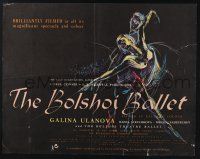 5j481 BOLSHOI BALLET English 1/2sh '57 wonderful art of dancers, Galina Ulanova!