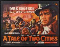 5j793 TALE OF TWO CITIES English 1/2sh '58 great art of Dirk Bogarde!