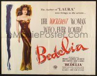 5j458 BEDELIA 1/2sh '47 sexy Margaret Lockwood is the wickedest woman who ever loved!