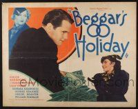 5j459 BEGGAR'S HOLIDAY 1/2sh '34 Hardie Albright, Sally O'Neil, stone litho of couples dancing!
