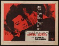 5j472 BLACK ORCHID style A 1/2sh '59 Anthony Quinn, Sophia Loren, a story of love, by Martin Ritt!