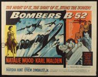 5j482 BOMBERS B-52 1/2sh '57 sexy Natalie Wood & Karl Malden, cool art of military planes!