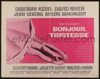 5j483 BONJOUR TRISTESSE style A 1/2sh '58 Deborah Kerr, Jean Seberg, David Niven!