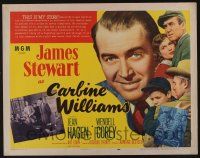 5j502 CARBINE WILLIAMS style A 1/2sh '52 portrait art of James Stewart, Jean Hagen, Wendell Corey!