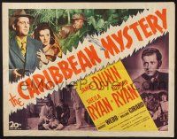 5j503 CARIBBEAN MYSTERY 1/2sh '45 James Dunn, Sheila Ryan & Edward Ryan in the topical jungle!