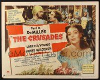 5j535 CRUSADES style B 1/2sh R48 Cecil B. DeMille's most spectacular production, images of cast!