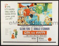 5j536 CRY FOR HAPPY 1/2sh '60 Glenn Ford & Donald O'Connor take over a geisha house & girls too!