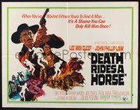 5j543 DEATH RIDES A HORSE 1/2sh '68 tough Lee Van Cleef, cool Jack Thurston spaghetti western art!