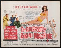 5j557 DR. GOLDFOOT & THE BIKINI MACHINE 1/2sh '65 Vincent Price, sexy babes with kiss & kill buttons