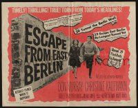 5j562 ESCAPE FROM EAST BERLIN 1/2sh '62 Robert Siodmak, escape from communist East Germany!