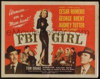5j567 FBI GIRL 1/2sh '51 sexy full-length image of Audrey Totter with gun, a woman on a man-hunt!