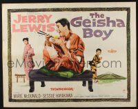 5j590 GEISHA BOY style A 1/2sh '58 Jerry Lewis visits Japan, wacky image of Jerry w/ chopsticks!