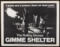 5j595 GIMME SHELTER 1/2sh '71 Rolling Stones out of control rock & roll concert!