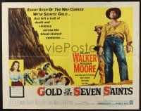 5j603 GOLD OF THE SEVEN SAINTS 1/2sh '61 Clint Walker, Roger Moore, mystery of a thousand years!