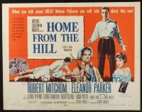 5j631 HOME FROM THE HILL style A 1/2sh '60 art of Robert Mitchum, Eleanor Parker & George Peppard!