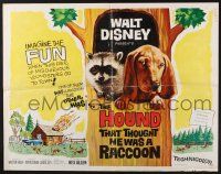 5j636 HOUND THAT THOUGHT HE WAS A RACCOON 1/2sh '60 Disney, wacky art of animals in tree!